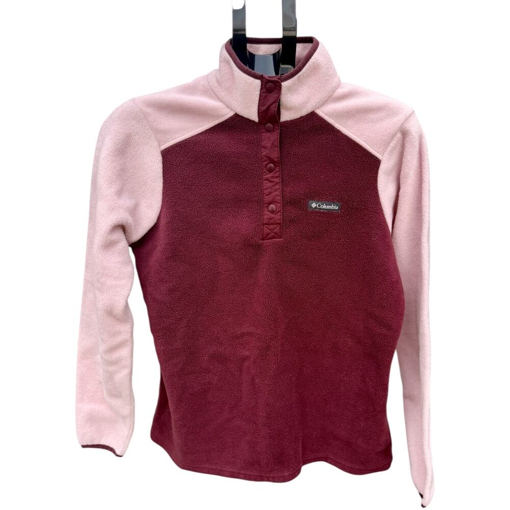 Columbia Mount Cannon 1/2 Snap Fleece Pullover Burgundy Pink Women’s M Gorpcore